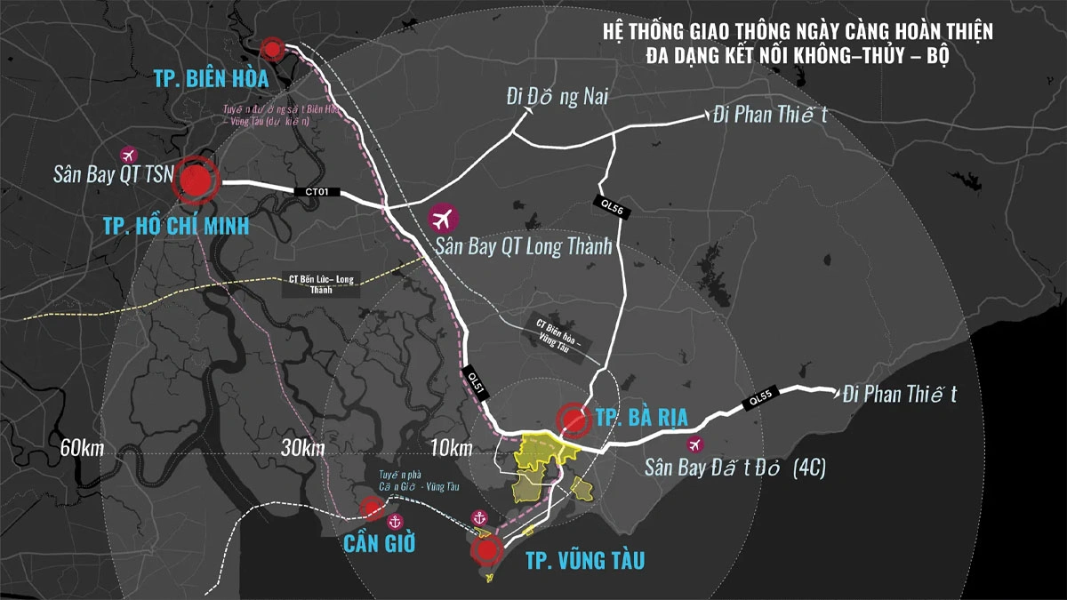 vị trí dự án Blanca city vũng tàu